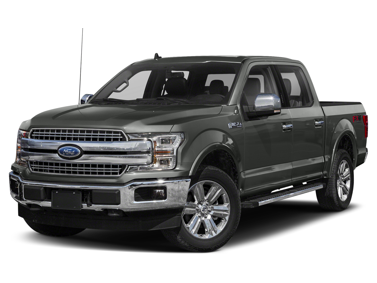 2020 Ford F-150 Lariat in Red Metallic — front three-quarter view