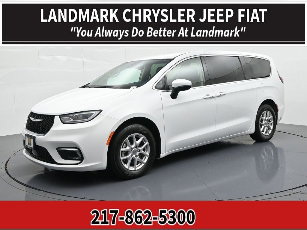 2023 Chrysler Pacifica Touring L FWD in Bright White Clearcoat — front three-quarter view