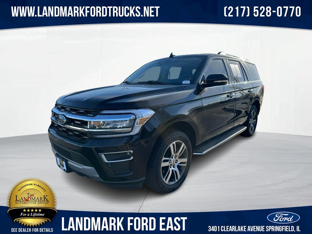 2023 Ford Expedition Limited 4x4 in Agate Black Metallic — front three-quarter view