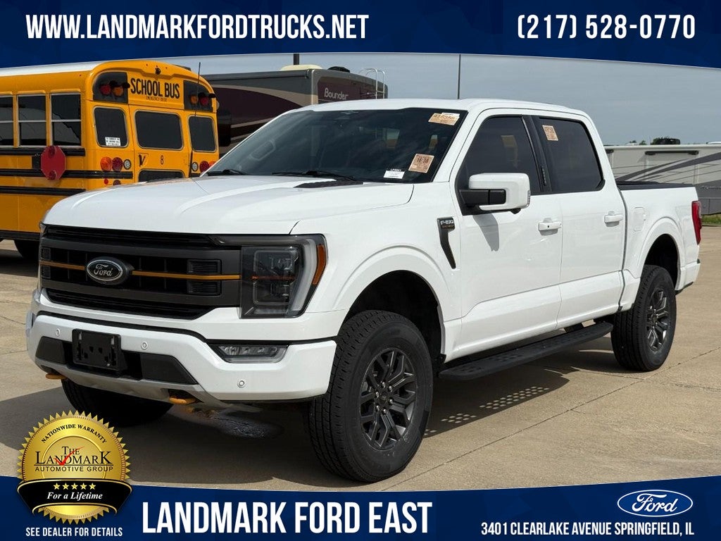 2023 Ford F-150 Tremor 4WD SuperCrew 5.5' Box in Oxford White — front three-quarter view