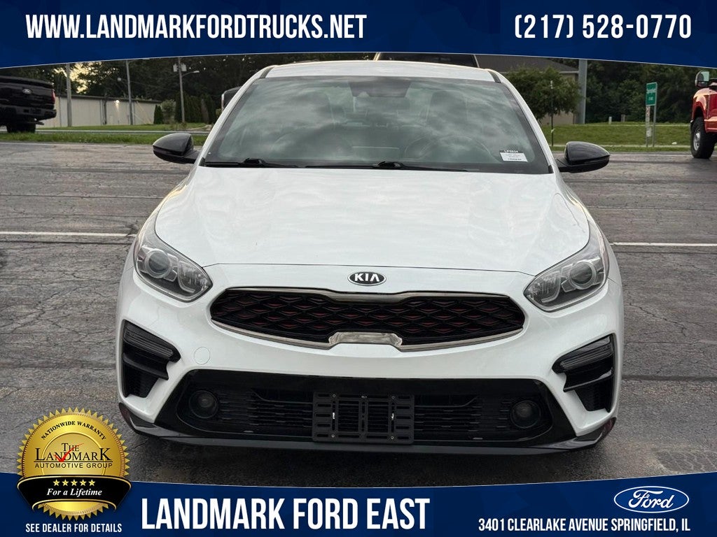 2021 Kia Forte GT-Line IVT in Snow White Pearl — front three-quarter view