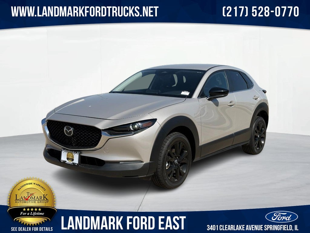 2024 Mazda Mazda CX-30 2.5 S Select Sport AWD in Platinum Quartz Metallic — front three-quarter view