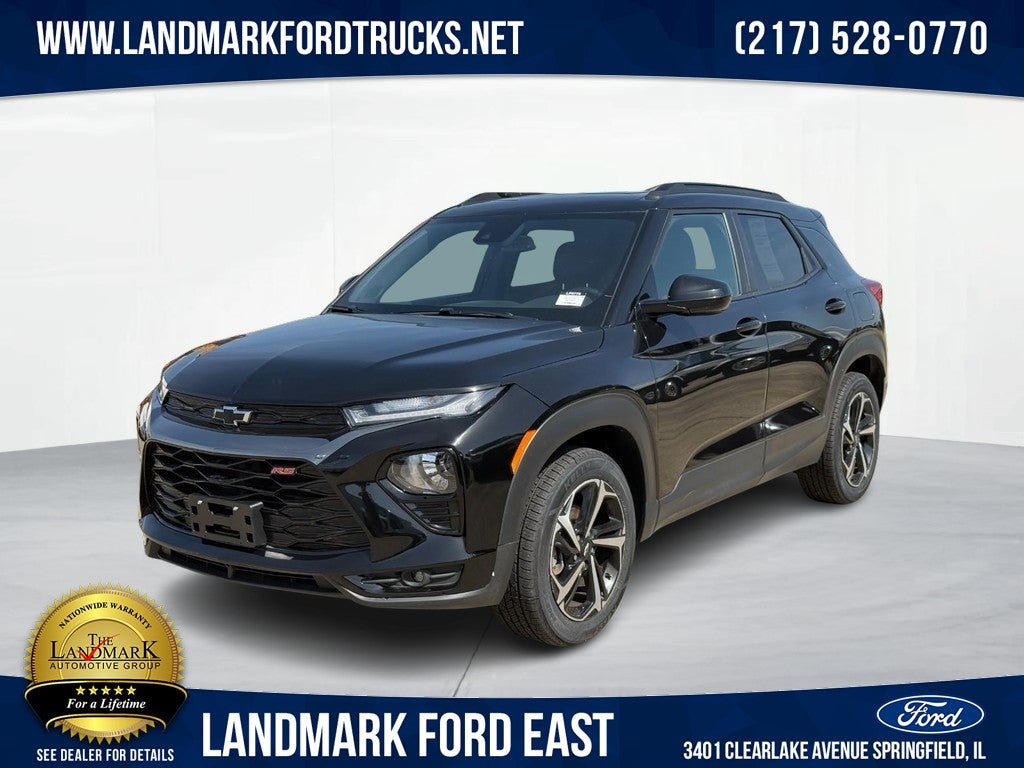 2021 Chevrolet TrailBlazer AWD 4dr RS in Mosaic Black Metallic — front three-quarter view
