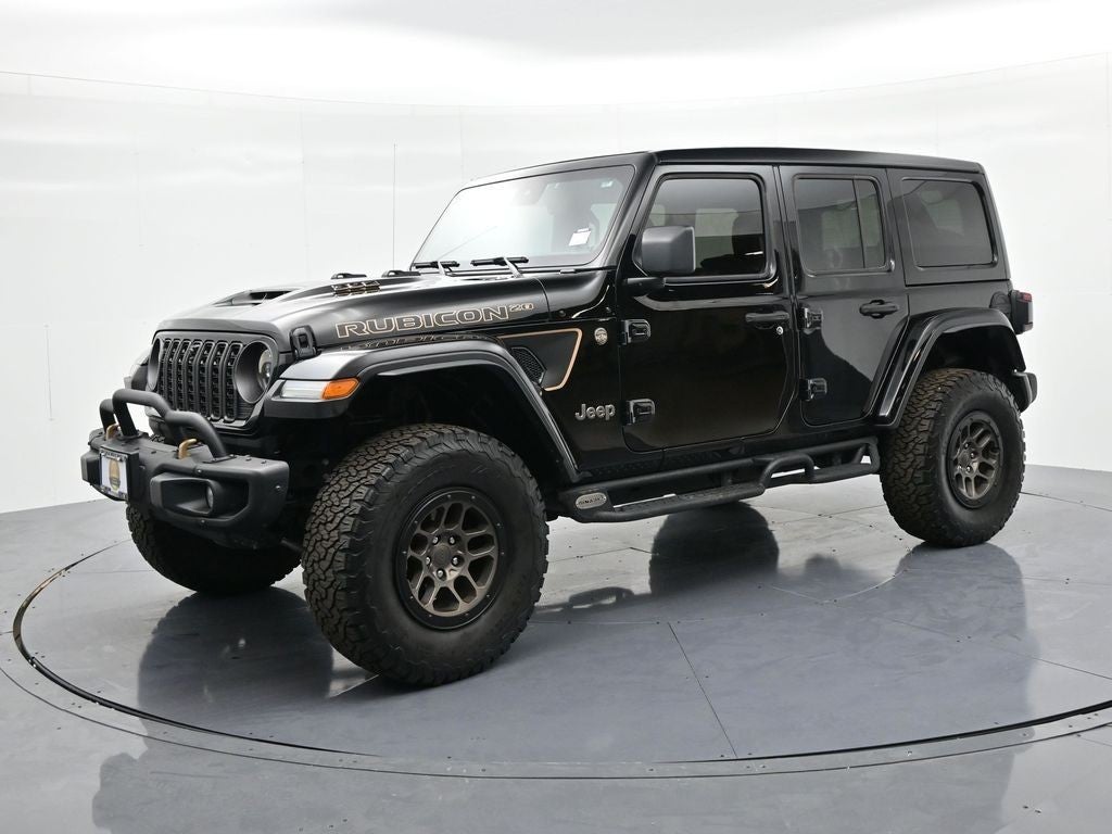 2023 Jeep Wrangler Rubicon 392 in Black Clearcoat — front three-quarter view