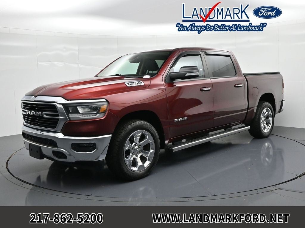 2019 RAM 1500 Big Horn/Lone Star in Red — front three-quarter view