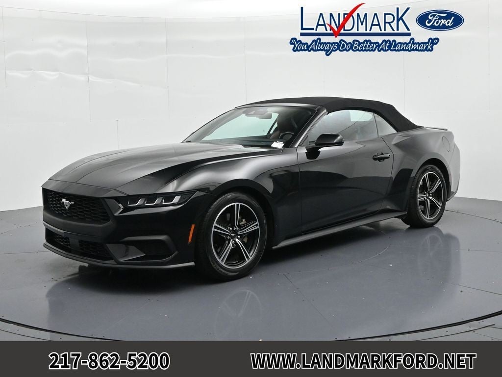 2024 Ford Mustang EcoBoost Premium in Shadow Black — front three-quarter view