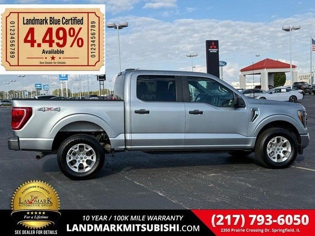 2023 Ford F-150 XLT in Silver Metallic — front three-quarter view