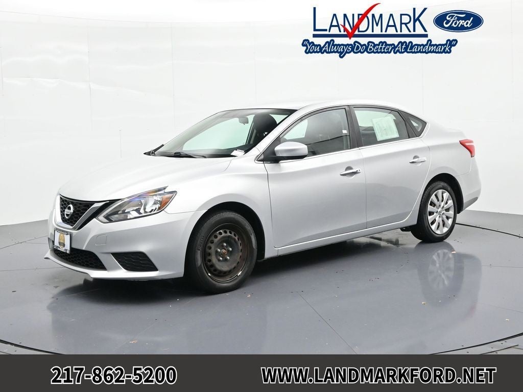 2017 Nissan Sentra SV in Brilliant Silver — front three-quarter view