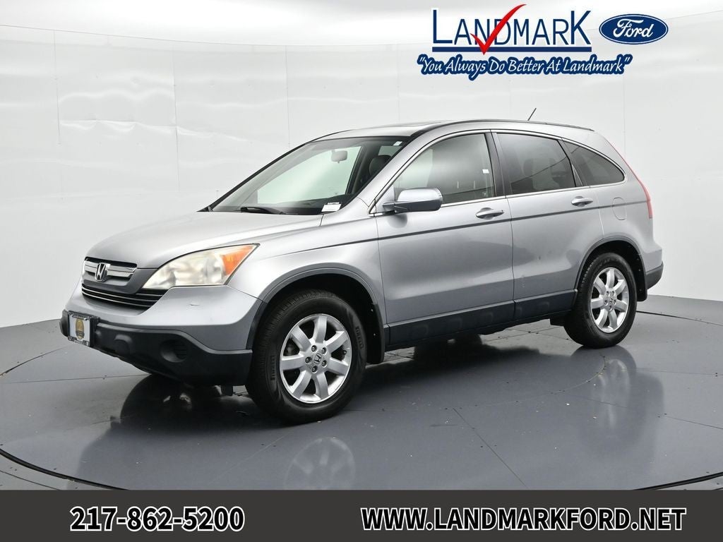 2008 Honda CR-V EX-L in Whistler Silver Metallic — front three-quarter view