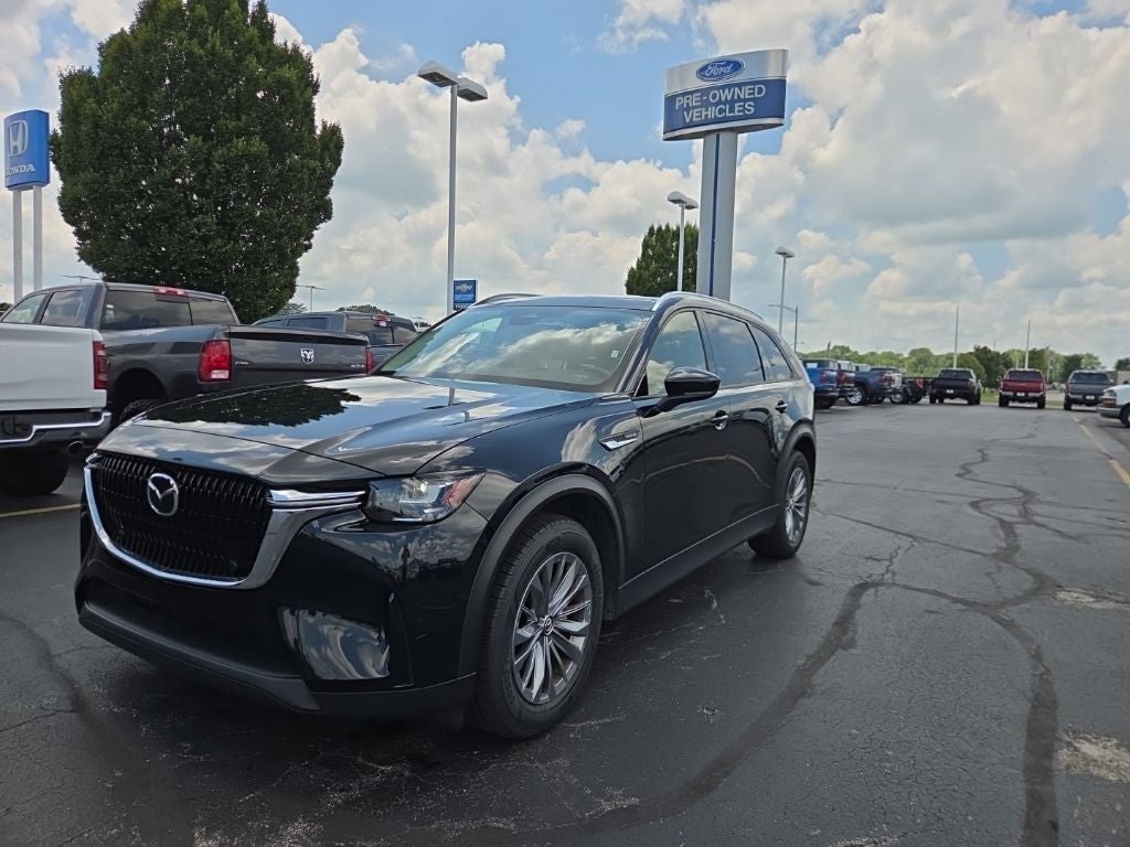 2025 Mazda Mazda CX-90 3.3 Turbo Preferred in Jet Black — front three-quarter view
