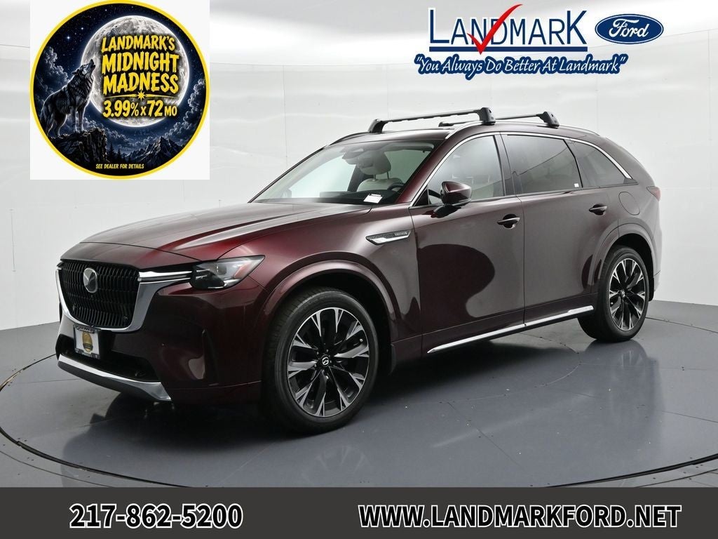 2025 Mazda Mazda CX-90 3.3 Turbo S Premium Plus in Red — front three-quarter view