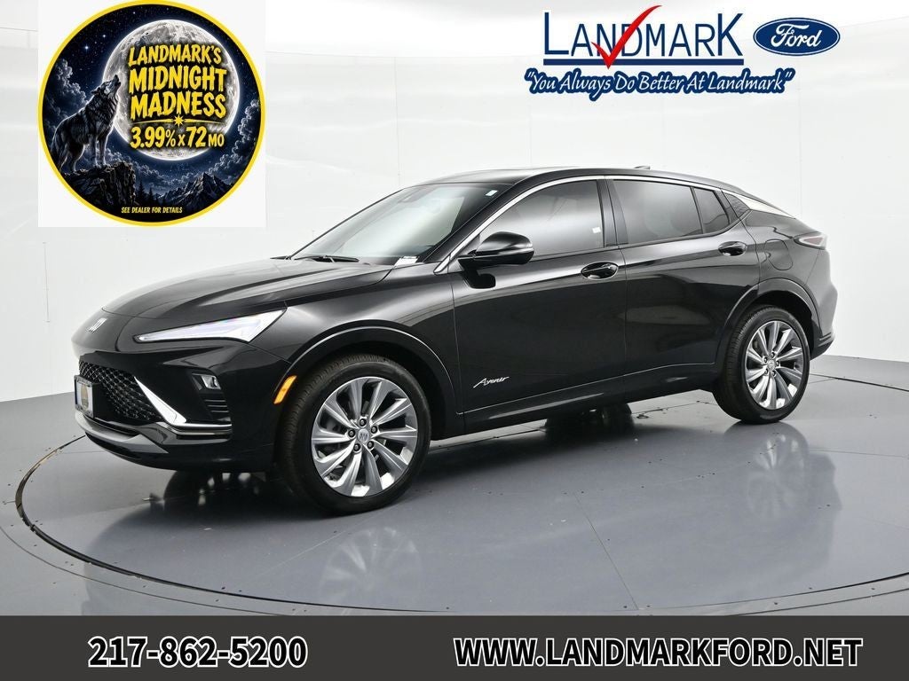2025 Buick Envista FWD 4dr Avenir in Ebony Twilight Metallic — front three-quarter view