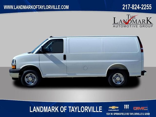 2025 Chevrolet Express Cargo WT in Summit White — front three-quarter view