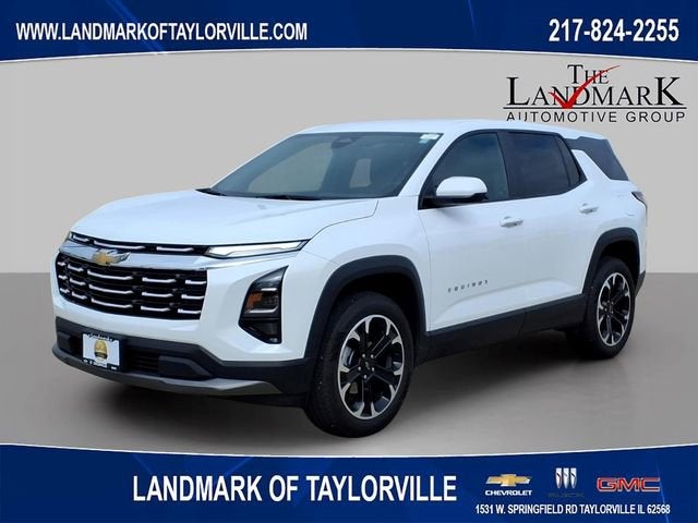 2025 Chevrolet Equinox LT in Summit White — front three-quarter view