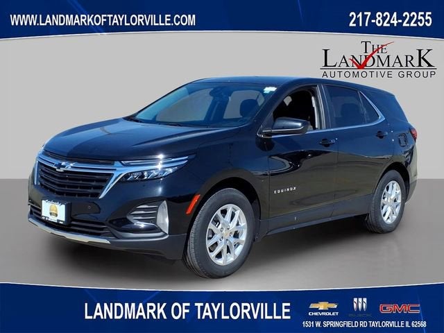 2024 Chevrolet Equinox LT in Mosaic Black Metallic — front three-quarter view